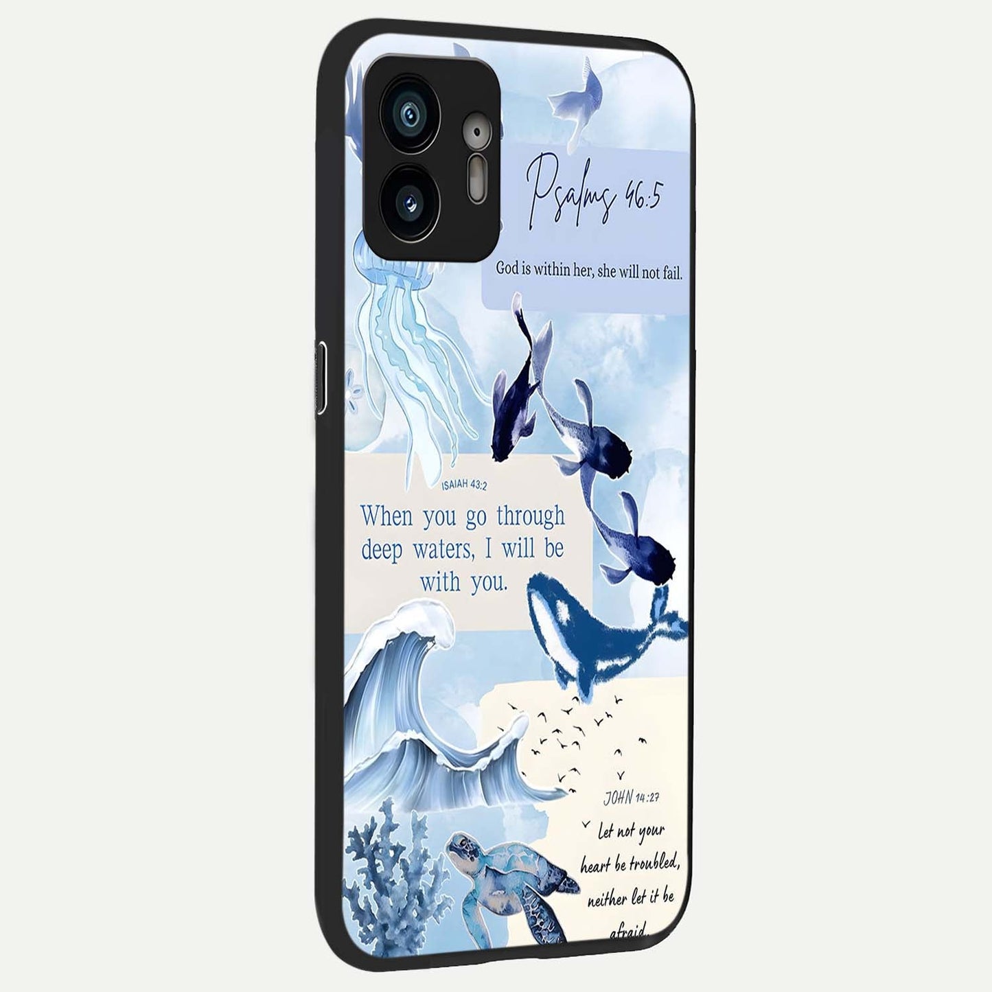 Faithful Ocean Promise back cover For Nothing Phone 2 slim fit glass case with vibrant aesthetic design
