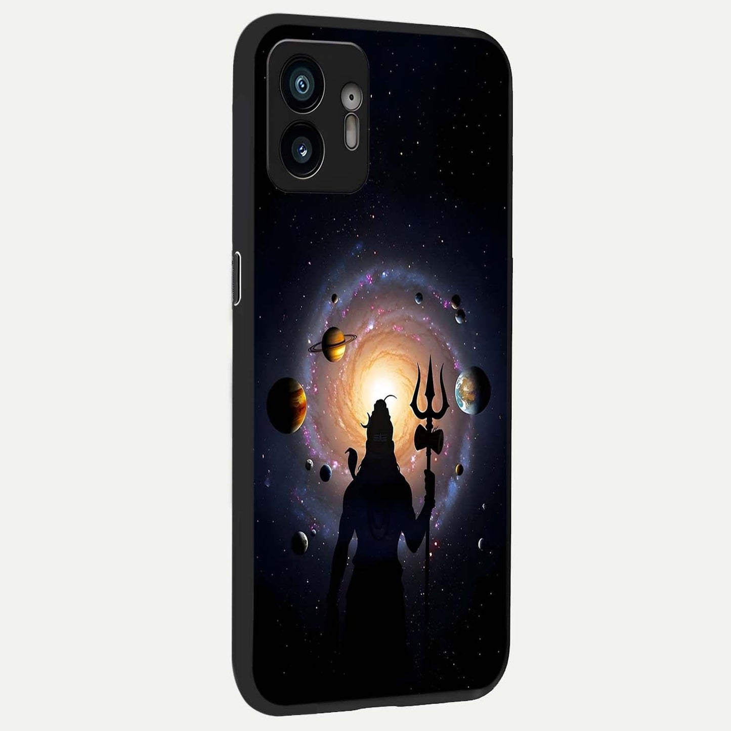 Galactic Shiva Vision back cover For Nothing Phone 2 slim fit glass case with vibrant aesthetic design