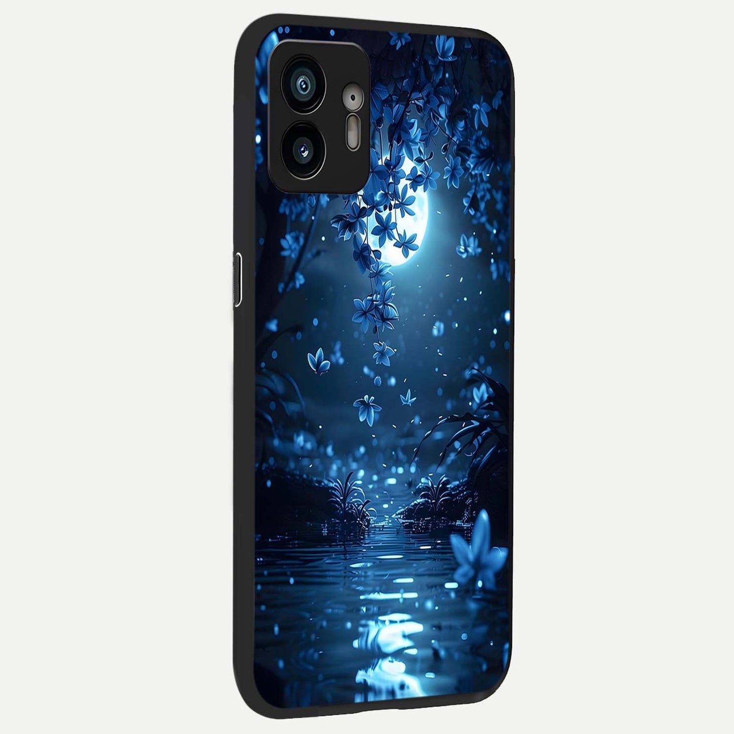 Moonlight Petal Dream back cover For Nothing Phone 2 slim fit glass case with vibrant aesthetic design
