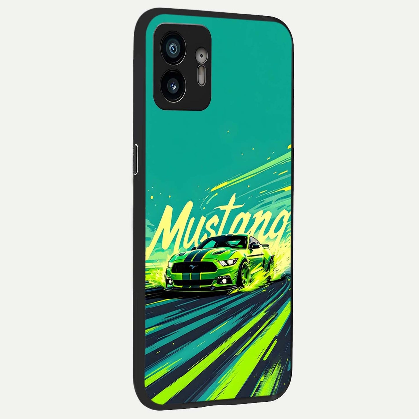 Mustang Bang back cover For Nothing Phone 2 slim fit glass case with vibrant aesthetic design