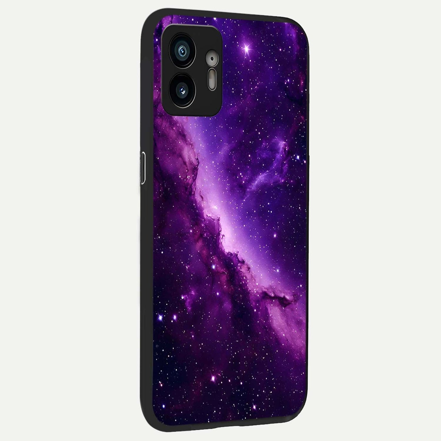 Purple Shade Sky back cover For Nothing Phone 2 slim fit glass case with vibrant aesthetic design
