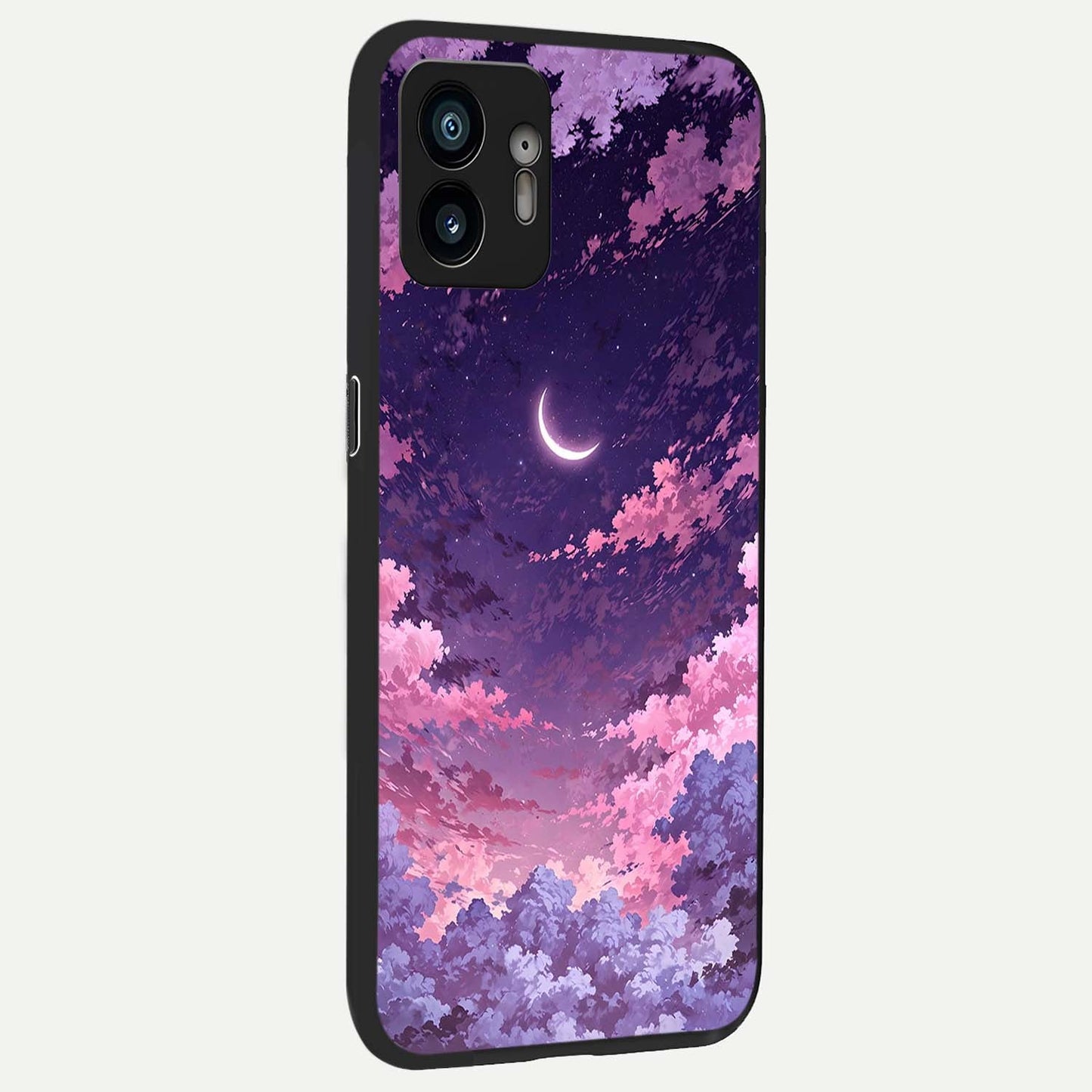 Sky Drift Clouds back cover For Nothing Phone 2 slim fit glass case with vibrant aesthetic design