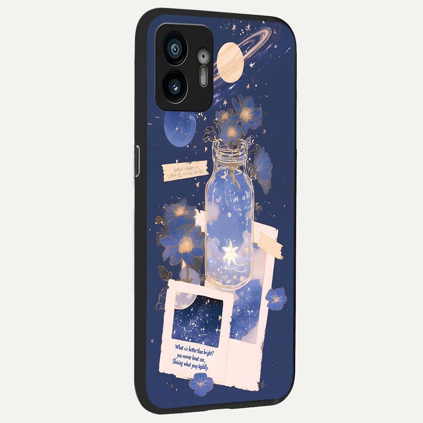 Starlit Cosmic Jar back cover For Nothing Phone 2 slim fit glass case with vibrant aesthetic design