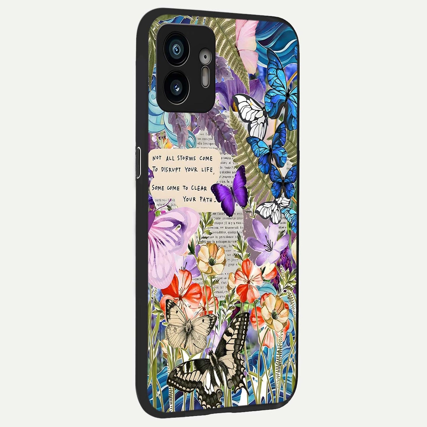 Storm Path Bloom back cover For Nothing Phone 2 slim fit glass case with vibrant aesthetic design
