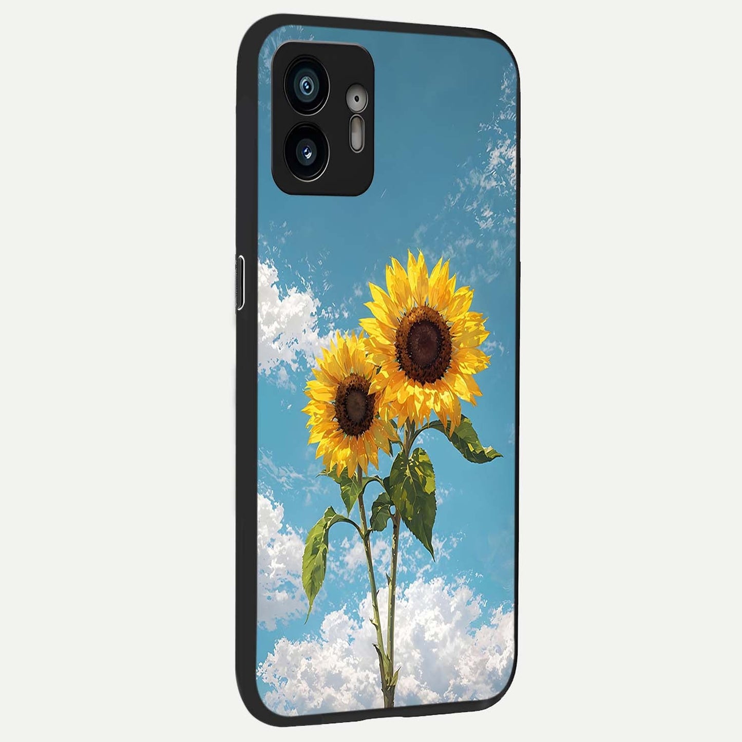 Sun Moon Balance back cover For Nothing Phone 2 slim fit glass case with vibrant aesthetic design