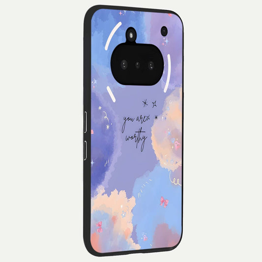 Celestial Cloud Magic phone case For Nothing Phone 3A showing premium glass back cover with detailed artwork