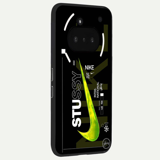 Neon Street Edition phone case For Nothing Phone 3A showing premium glass back cover with detailed artwork