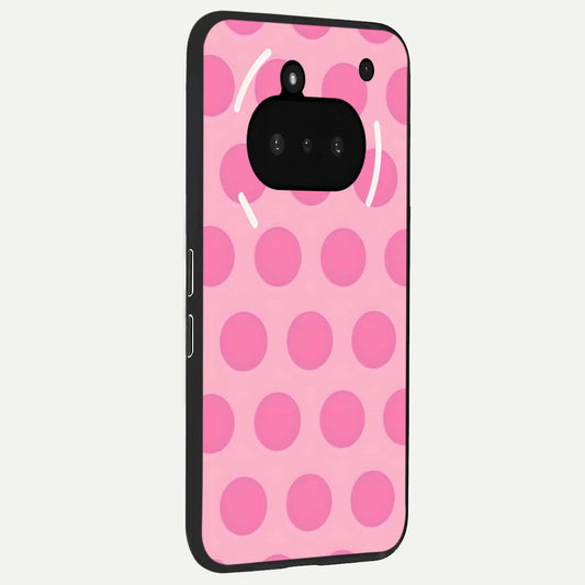 Sweet Dot Dreams phone case For Nothing Phone 3A showing premium glass back cover with detailed artwork