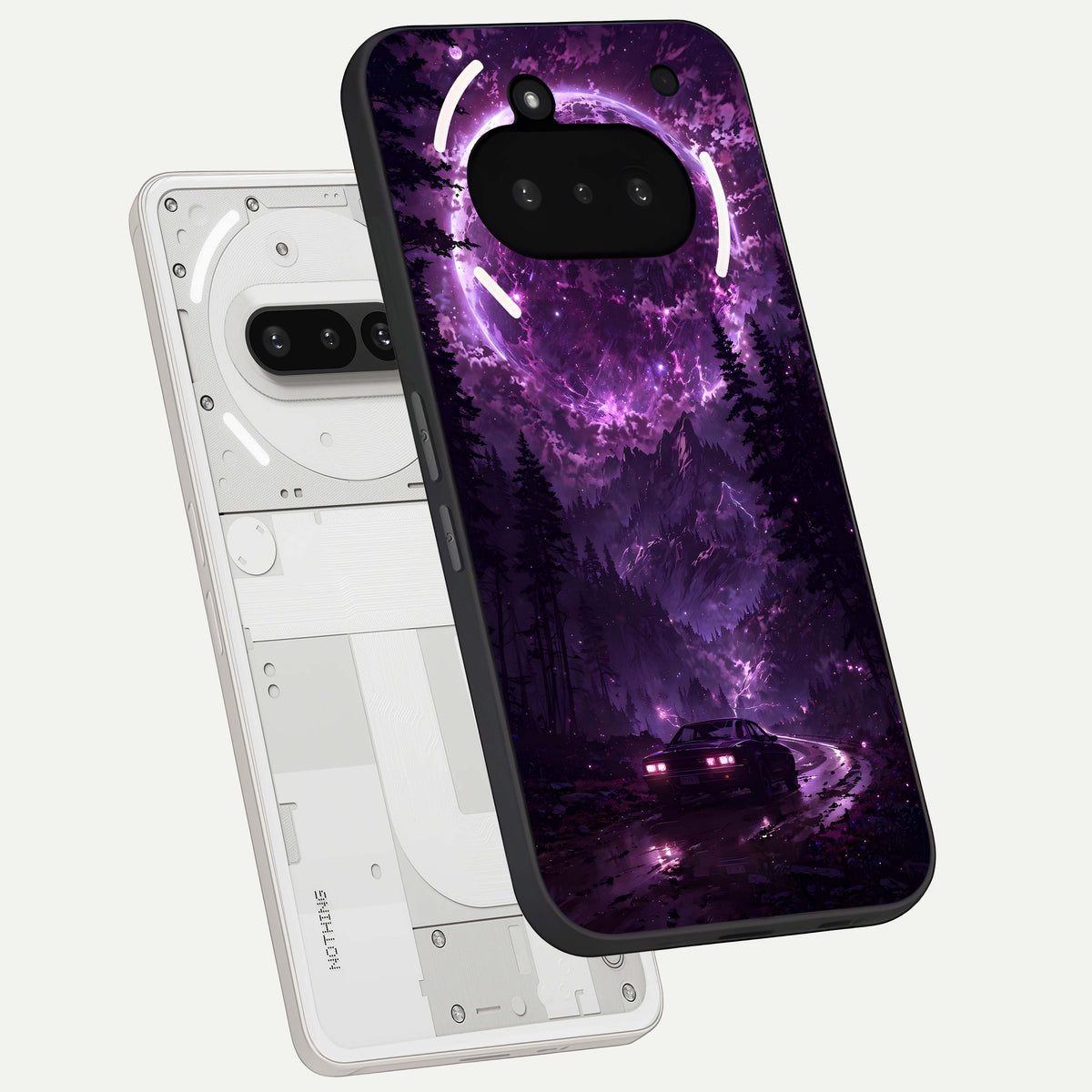 Eternal Cosmic Drive back cover For Nothing Phone 3A slim fit glass case with vibrant aesthetic design