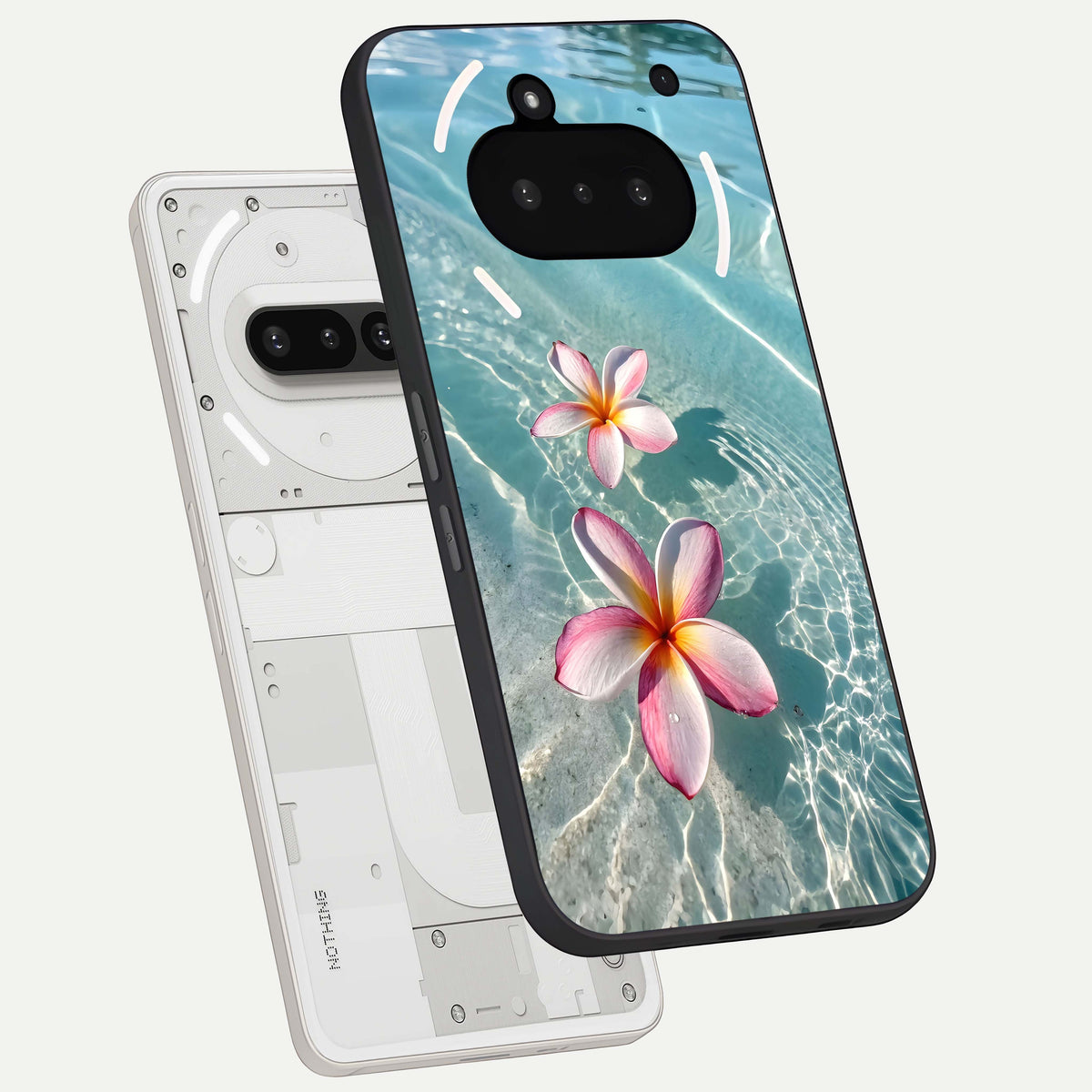 Floating Bloom Bliss back cover For Nothing Phone 3A slim fit glass case with vibrant aesthetic design