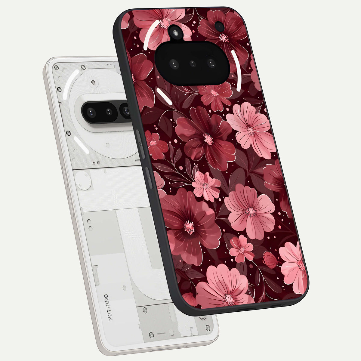 Flower Blush Bloom back cover For Nothing Phone 3A slim fit glass case with vibrant aesthetic design