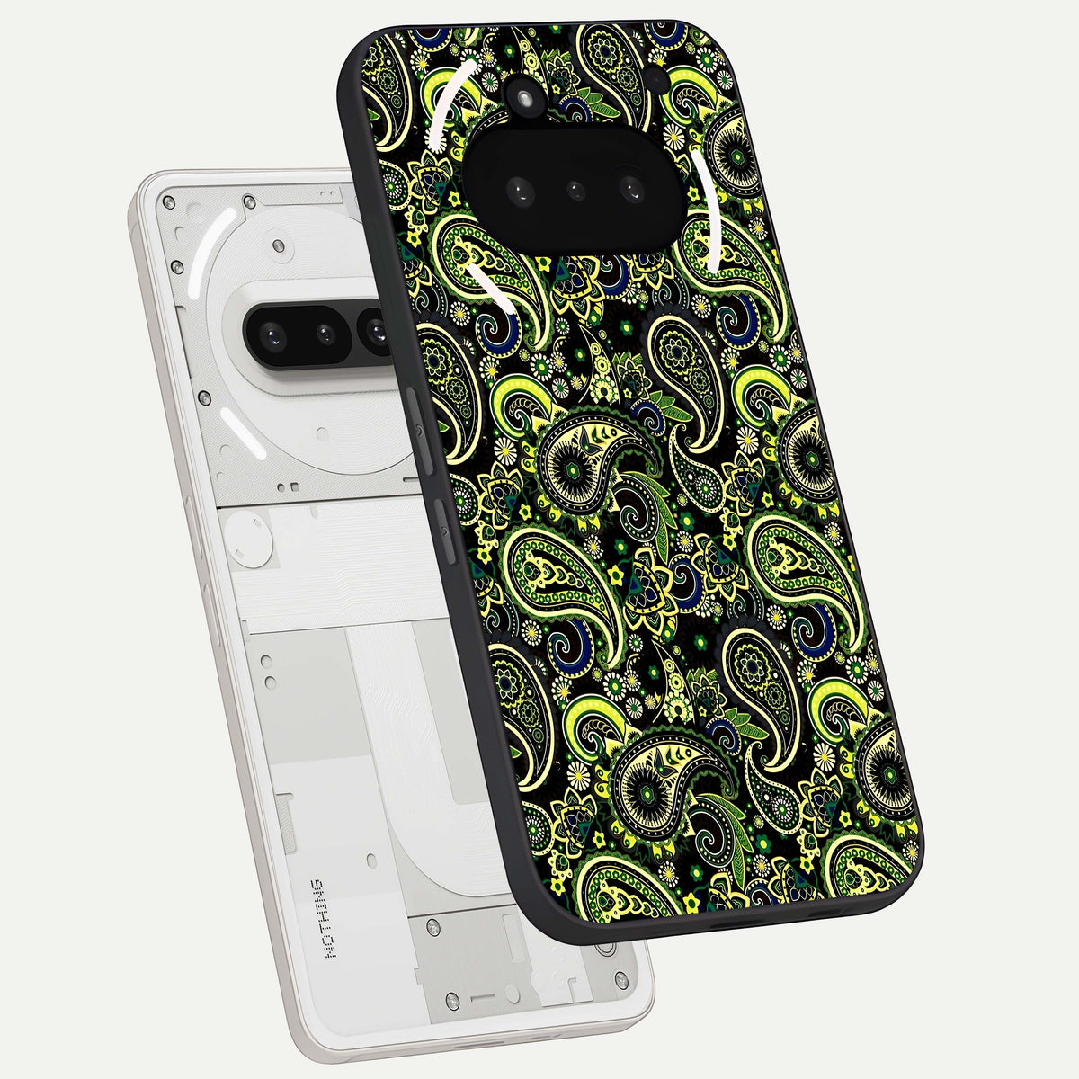 Green Lemon back cover For Nothing Phone 3A slim fit glass case with vibrant aesthetic design