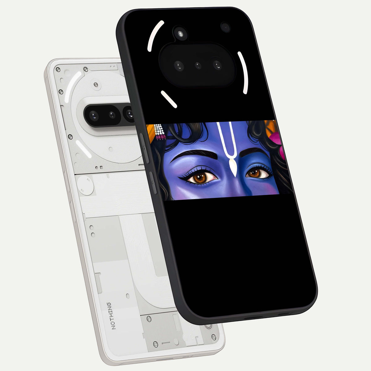 Krishna Eye back cover For Nothing Phone 3A slim fit glass case with vibrant aesthetic design