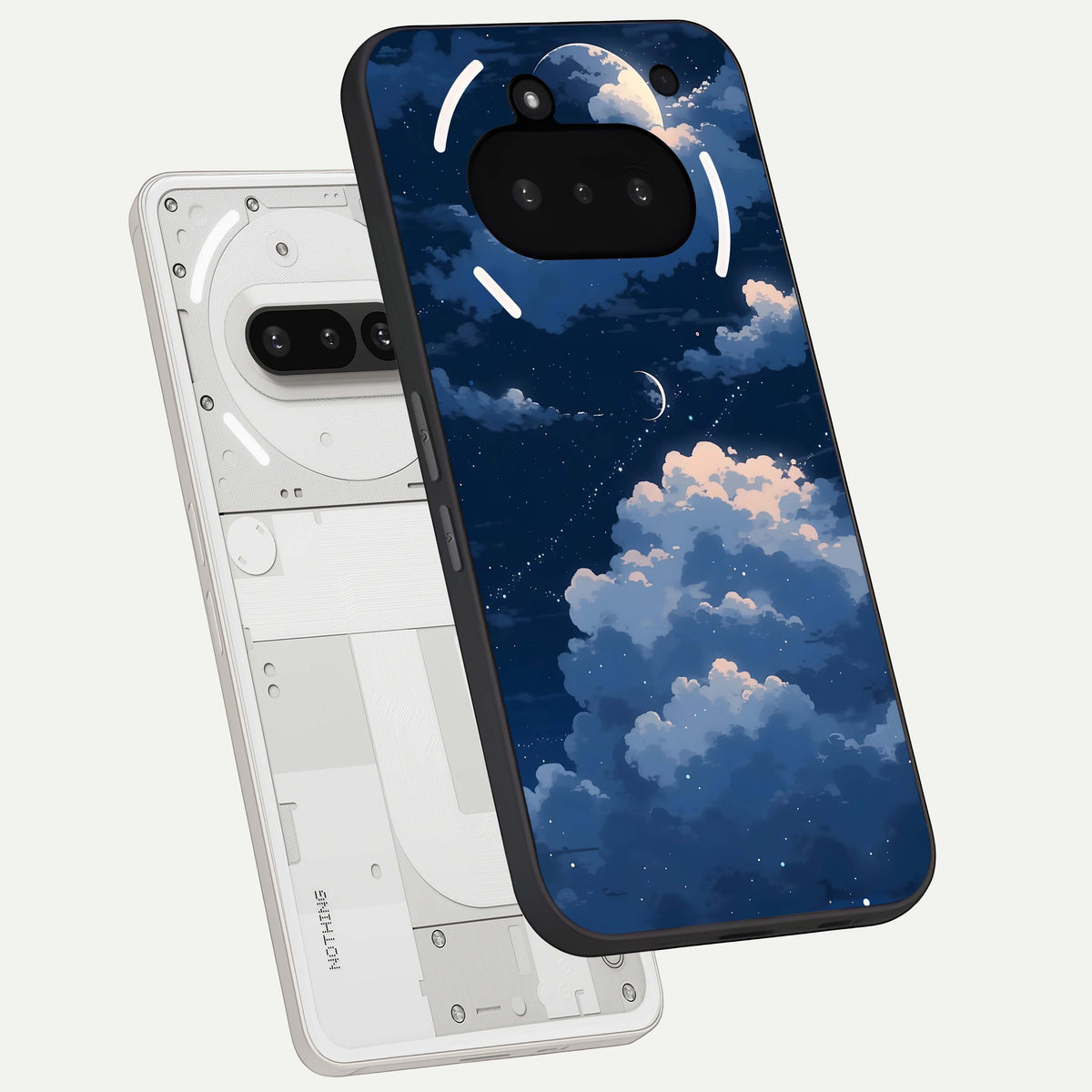 Moon Dream Haze back cover For Nothing Phone 3A slim fit glass case with vibrant aesthetic design