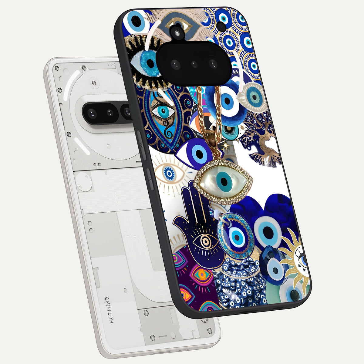 Mystic Charm Eye back cover For Nothing Phone 3A slim fit glass case with vibrant aesthetic design