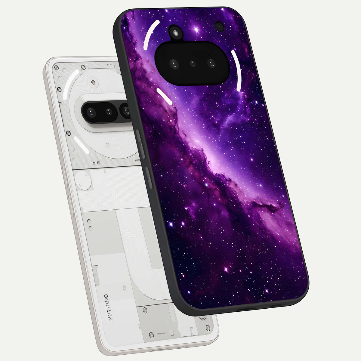 Purple Shade Sky back cover For Nothing Phone 3A slim fit glass case with vibrant aesthetic design