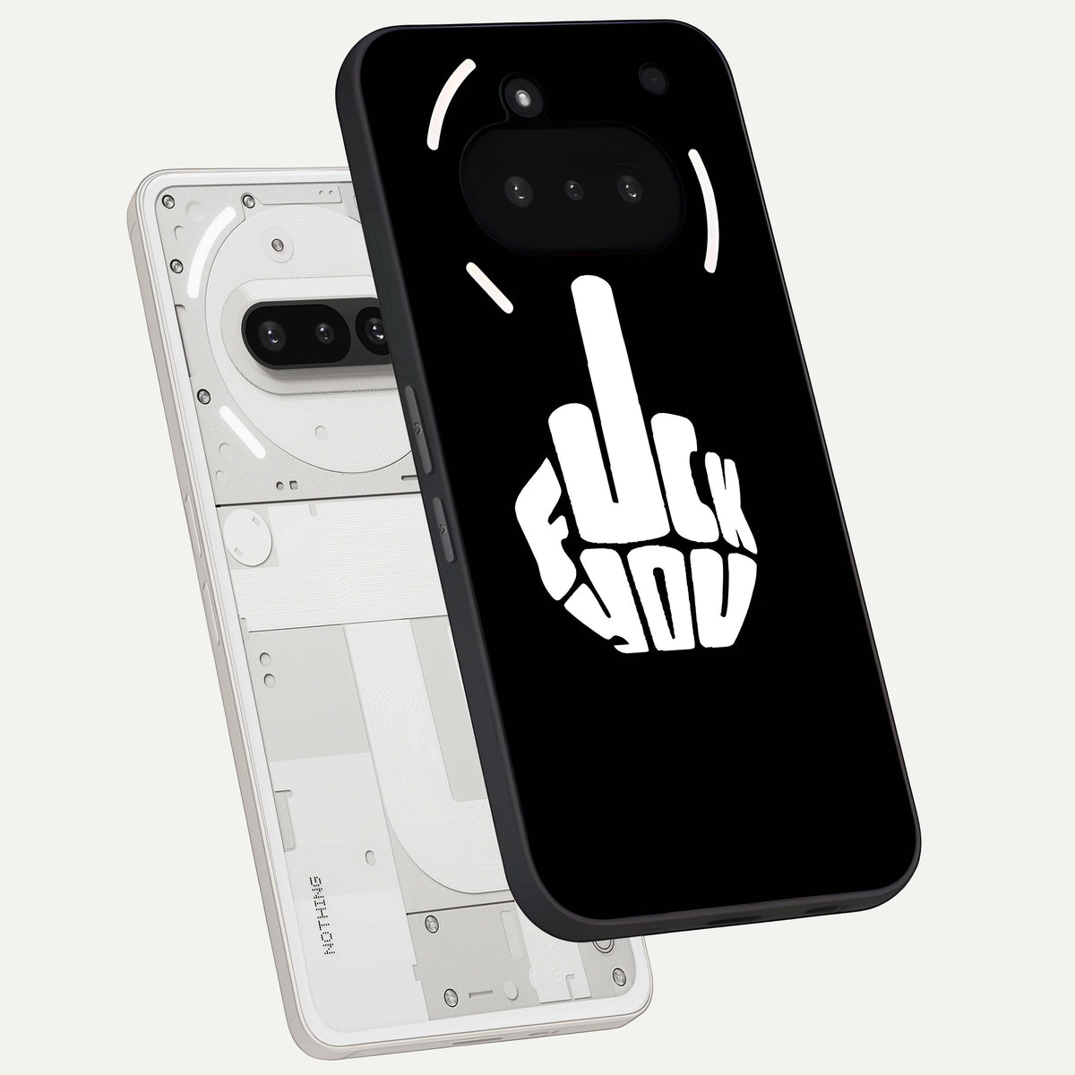 Rebel Mode On back cover For Nothing Phone 3A slim fit glass case with vibrant aesthetic design