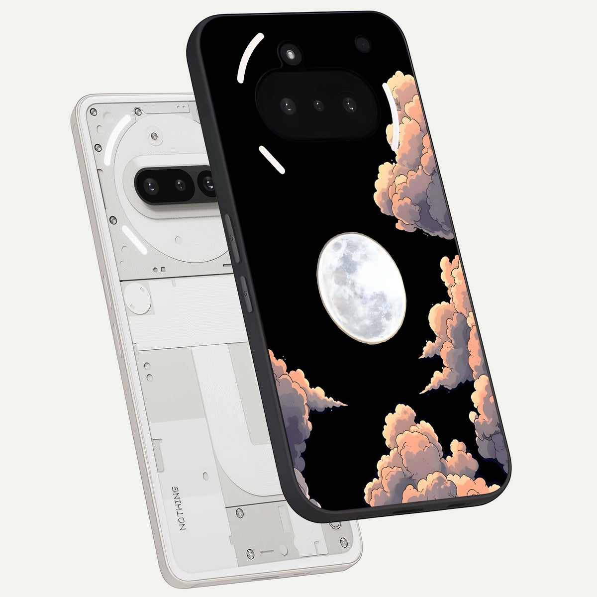 Shade Cloud Moon back cover For Nothing Phone 3A slim fit glass case with vibrant aesthetic design