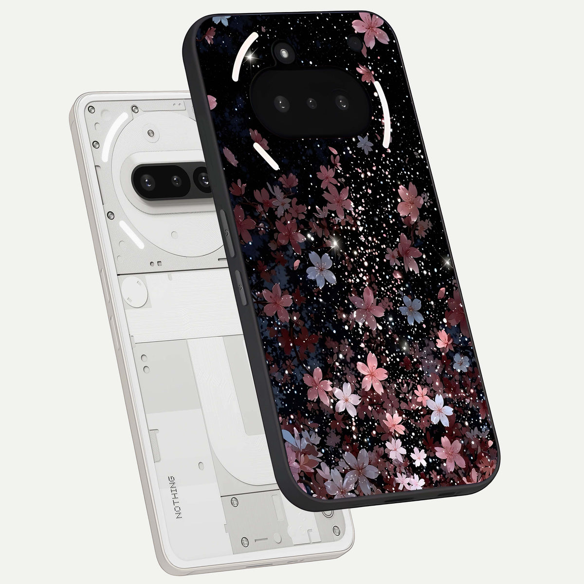 Starlit Flower Dreams back cover For Nothing Phone 3A slim fit glass case with vibrant aesthetic design