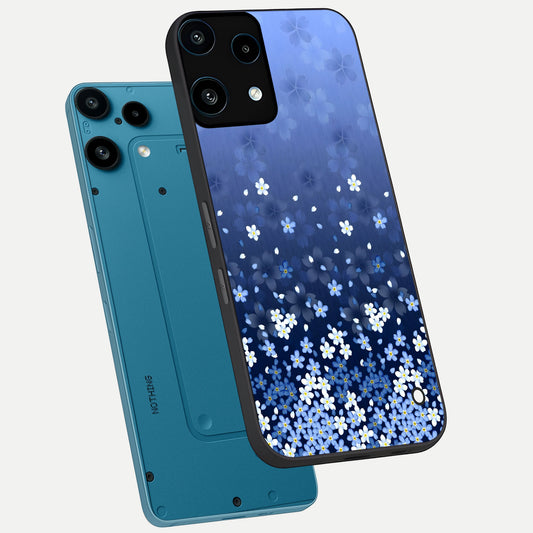 Blue Starry phone case For Nothing Phone 3A Lite showing premium glass back cover with detailed artwork
