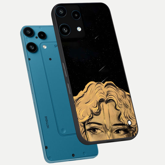 Celestial Gods Plan phone case For Nothing Phone 3A Lite showing premium glass back cover with detailed artwork