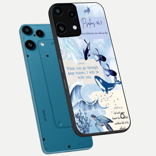 Faithful Ocean Promise phone case For Nothing Phone 3A Lite showing premium glass back cover with detailed artwork