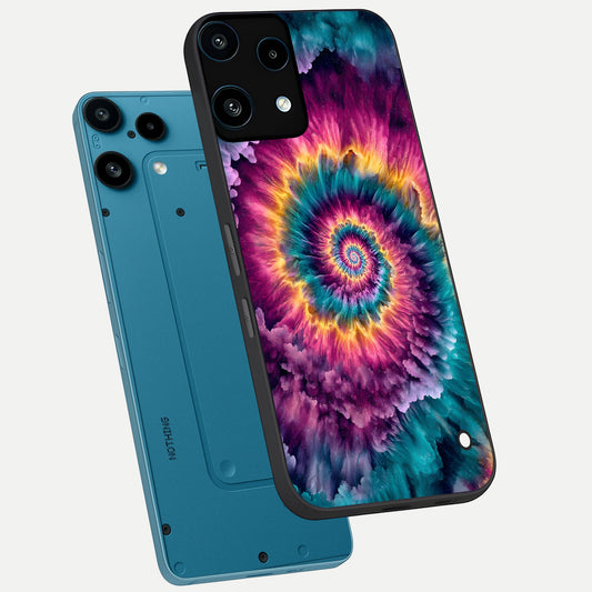 Galactic Spiral Burst phone case For Nothing Phone 3A Lite showing premium glass back cover with detailed artwork