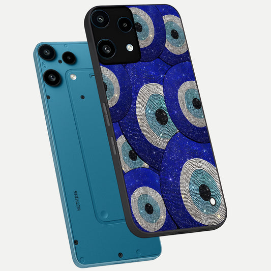 Galaxy Eye Flow phone case For Nothing Phone 3A Lite showing premium glass back cover with detailed artwork