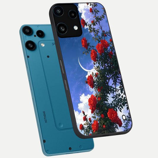 Rose Drift Flowers phone case For Nothing Phone 3A Lite showing premium glass back cover with detailed artwork