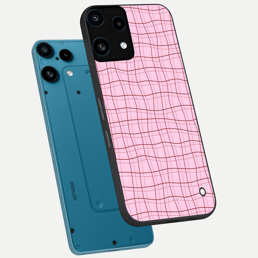 Soft Grid Bliss phone case For Nothing Phone 3A Lite showing premium glass back cover with detailed artwork
