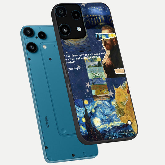 Starry Dream Vision phone case For Nothing Phone 3A Lite showing premium glass back cover with detailed artwork