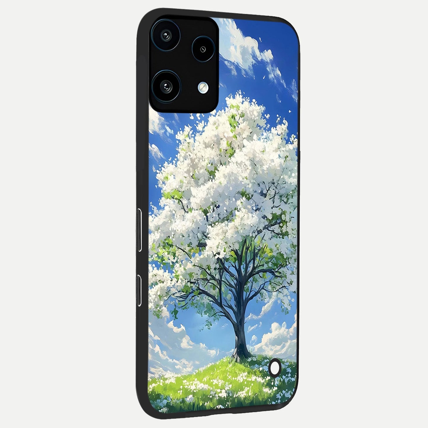 Blossom Sky Serenity back cover For Nothing Phone 3A Lite slim fit glass case with vibrant aesthetic design