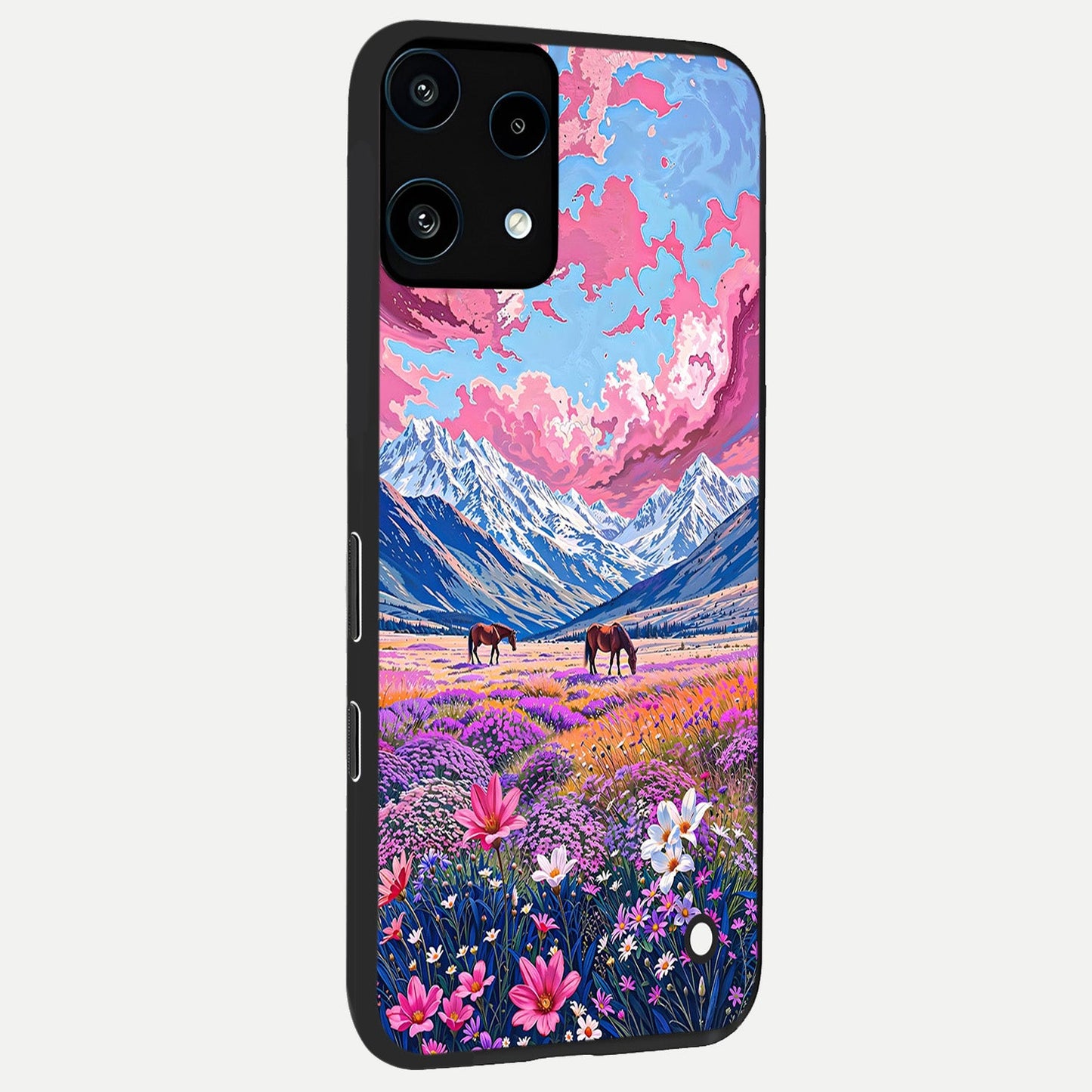 Blossom Valley Dream back cover For Nothing Phone 3A Lite slim fit glass case with vibrant aesthetic design