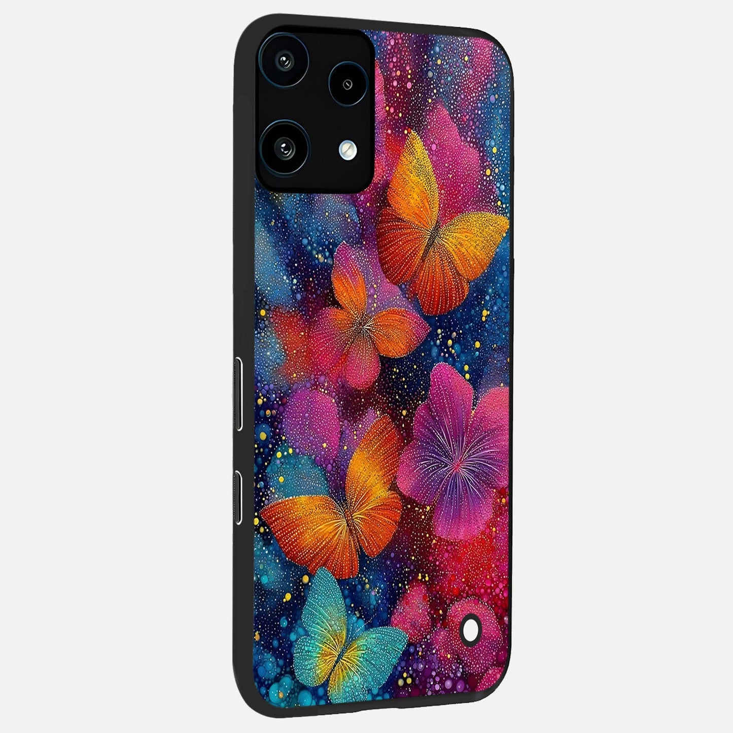 Butterfly Dream Mist back cover For Nothing Phone 3A Lite slim fit glass case with vibrant aesthetic design