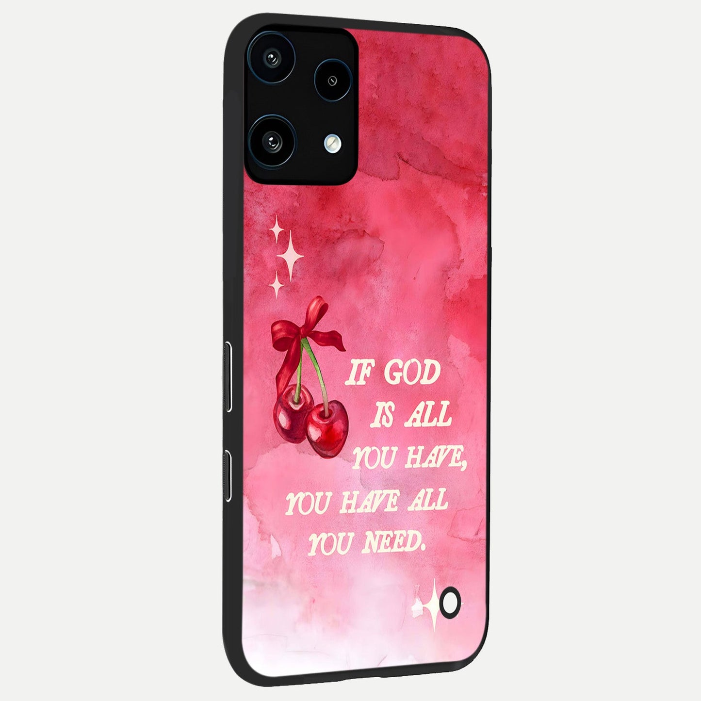 Cherry Quote back cover For Nothing Phone 3A Lite slim fit glass case with vibrant aesthetic design
