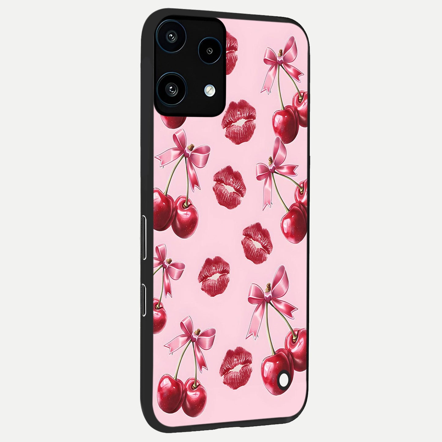 Cherry With Lips back cover For Nothing Phone 3A Lite slim fit glass case with vibrant aesthetic design