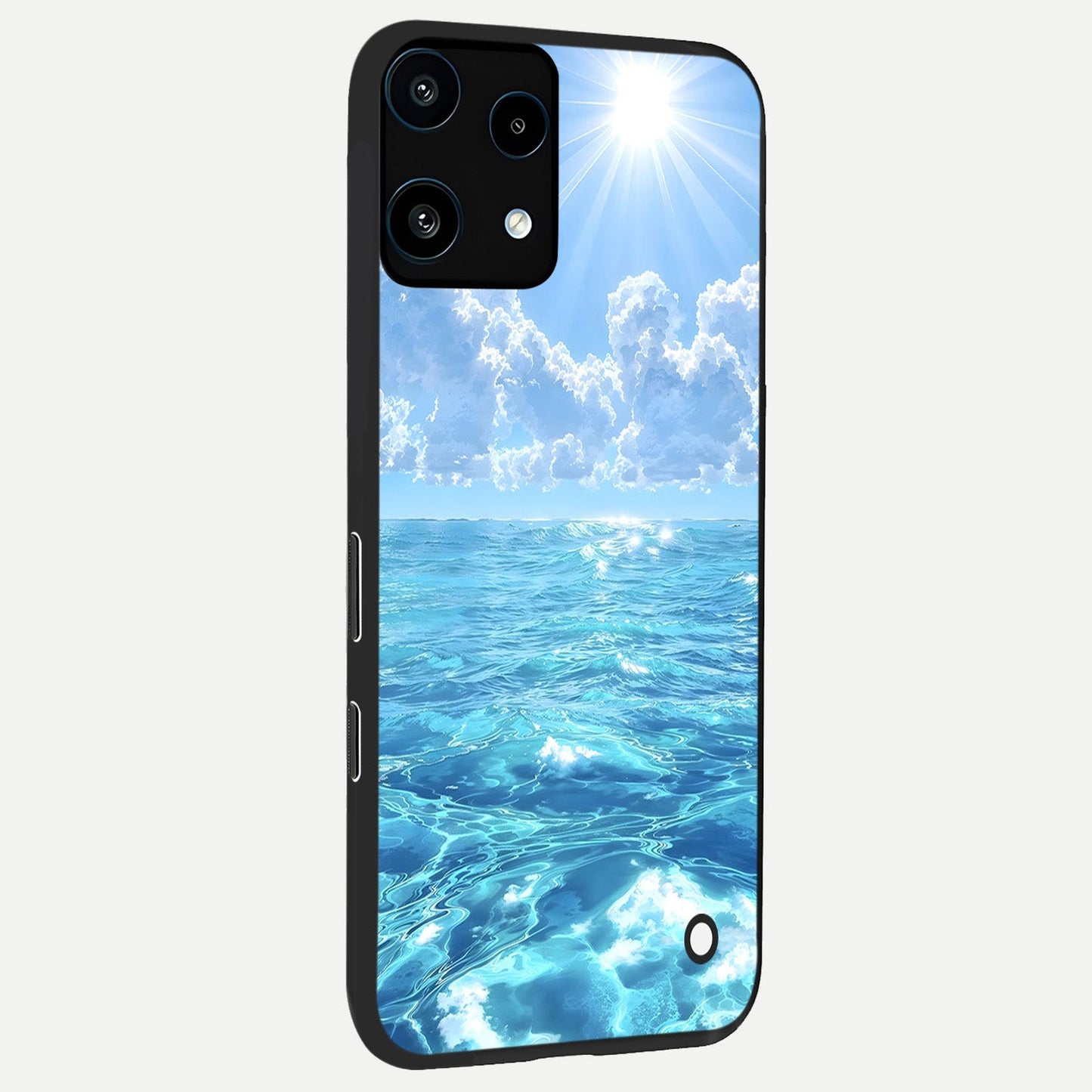 Endless Ocean Horizon back cover For Nothing Phone 3A Lite slim fit glass case with vibrant aesthetic design