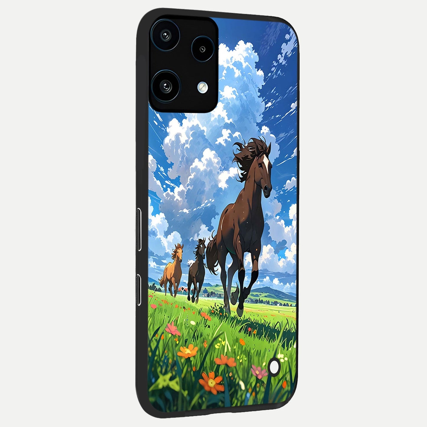 Majestic Horses Galloping back cover For Nothing Phone 3A Lite slim fit glass case with vibrant aesthetic design