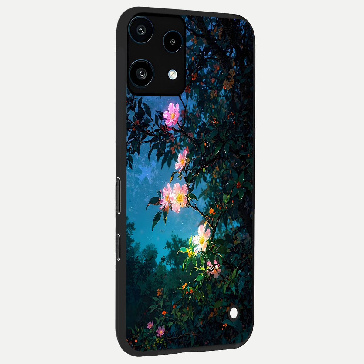 Midnight Bloom Glow back cover For Nothing Phone 3A Lite slim fit glass case with vibrant aesthetic design