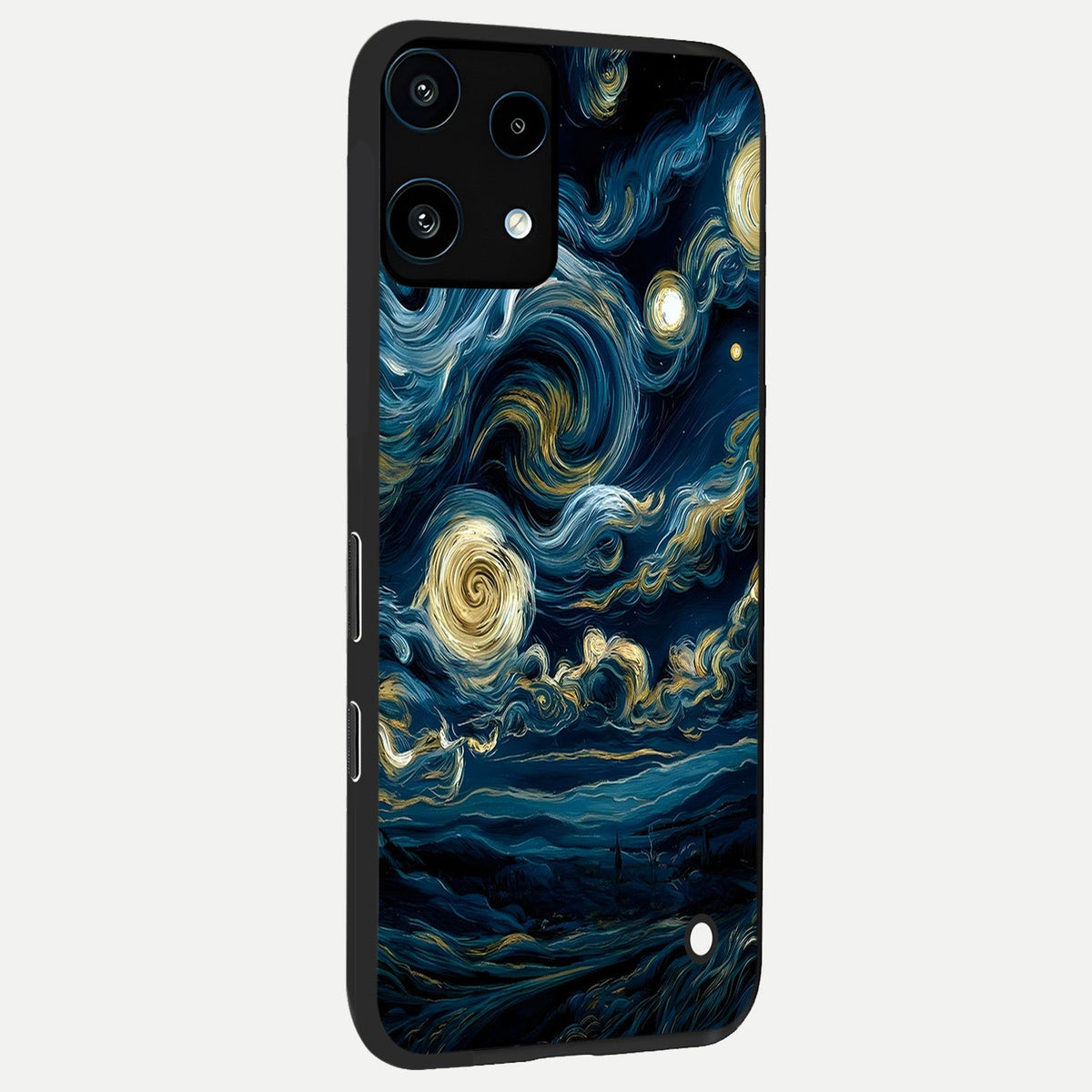 Midnight Sky Whirl back cover For Nothing Phone 3A Lite slim fit glass case with vibrant aesthetic design