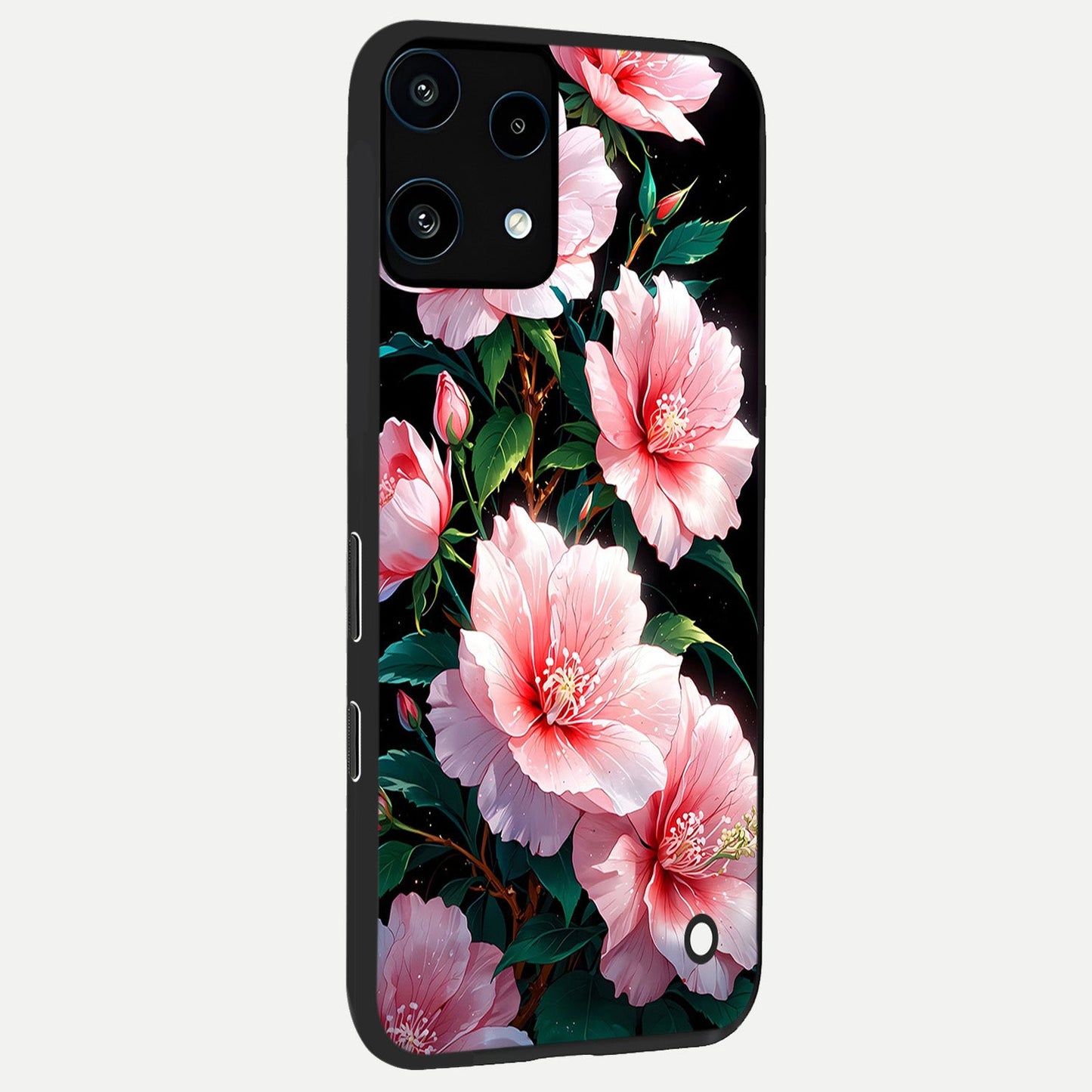 Peach Flower back cover For Nothing Phone 3A Lite slim fit glass case with vibrant aesthetic design