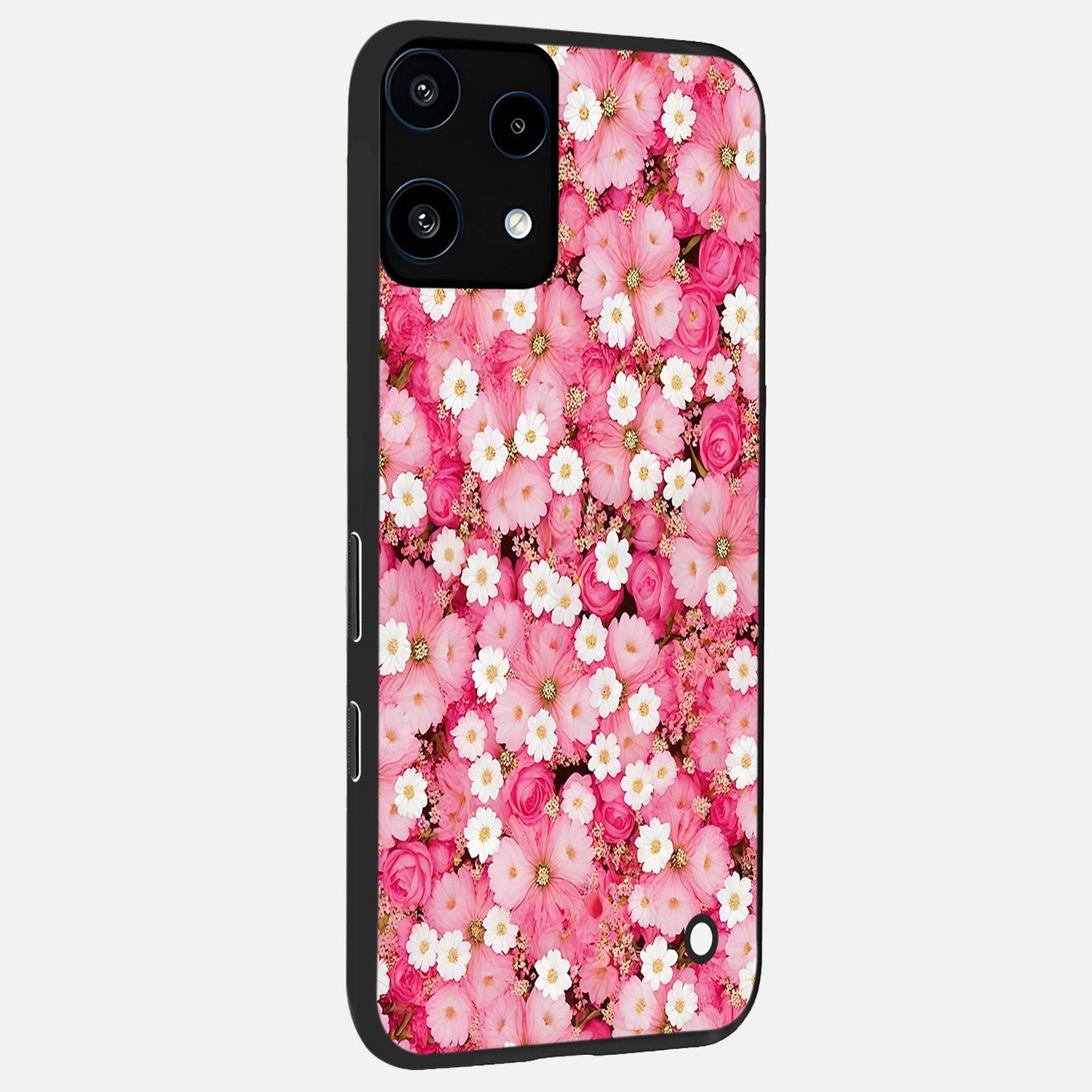 Pink Daisy Bliss back cover For Nothing Phone 3A Lite slim fit glass case with vibrant aesthetic design