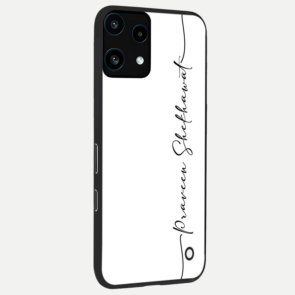 White Tune Custom Name back cover For Nothing Phone 3A Lite slim fit personalized glass case with aesthetic design