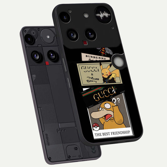 Cartoon Brand Play Mashup phone case For Nothing Phone 3 showing premium glass back cover with detailed artwork