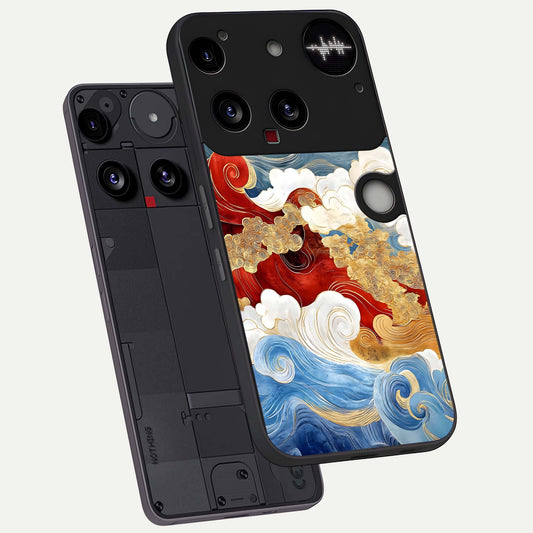 Colorful Eye phone case For Nothing Phone 3 showing premium glass back cover with detailed artwork