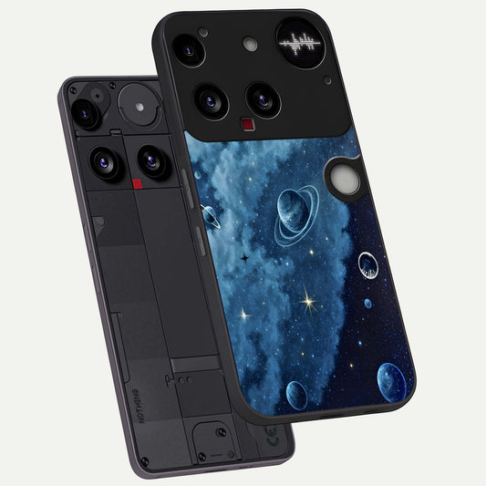 Galaxy Dream Space phone case For Nothing Phone 3 showing premium glass back cover with detailed artwork