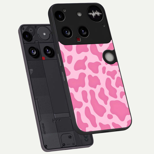 Pinkish Scenery phone case For Nothing Phone 3 showing premium glass back cover with detailed artwork