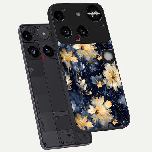 Royal Petal Dream phone case For Nothing Phone 3 showing premium glass back cover with detailed artwork