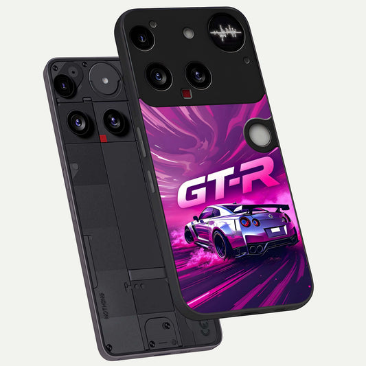 Speed Drift Legend phone case For Nothing Phone 3 showing premium glass back cover with detailed artwork