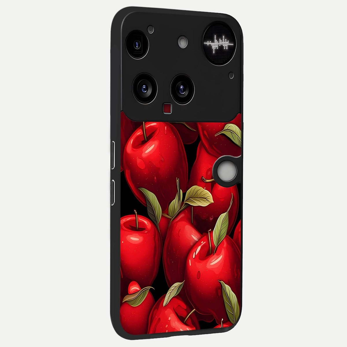 Apple Pattern back cover For Nothing Phone 3 slim fit glass case with vibrant aesthetic design